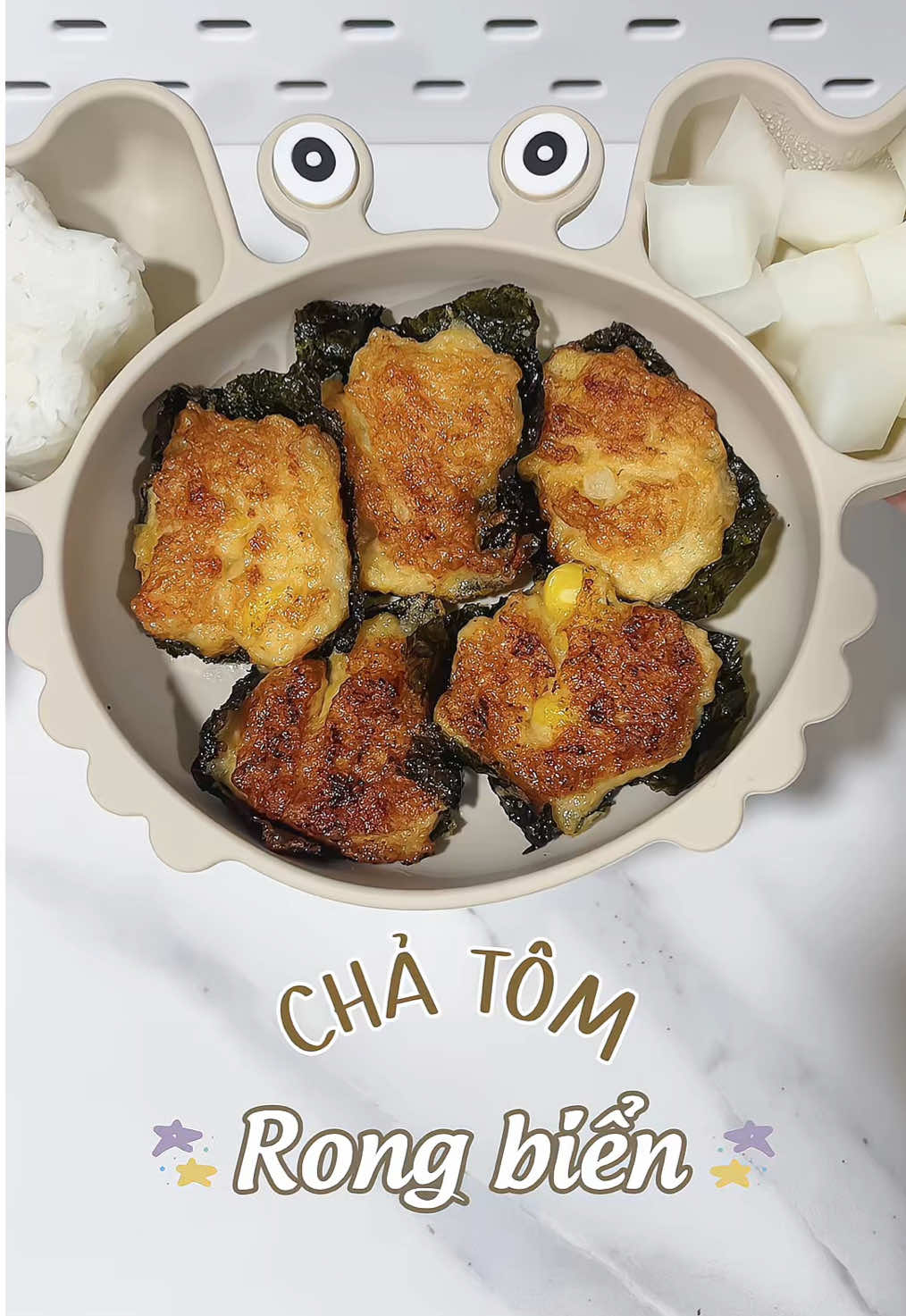 Hai miếng chiên hơi quá lửa mẹ cháu ăn hộ ạ #nhoxinchao #nauandamchobe #nauancungtiktok #mebimsuachamcon #mebimsua 