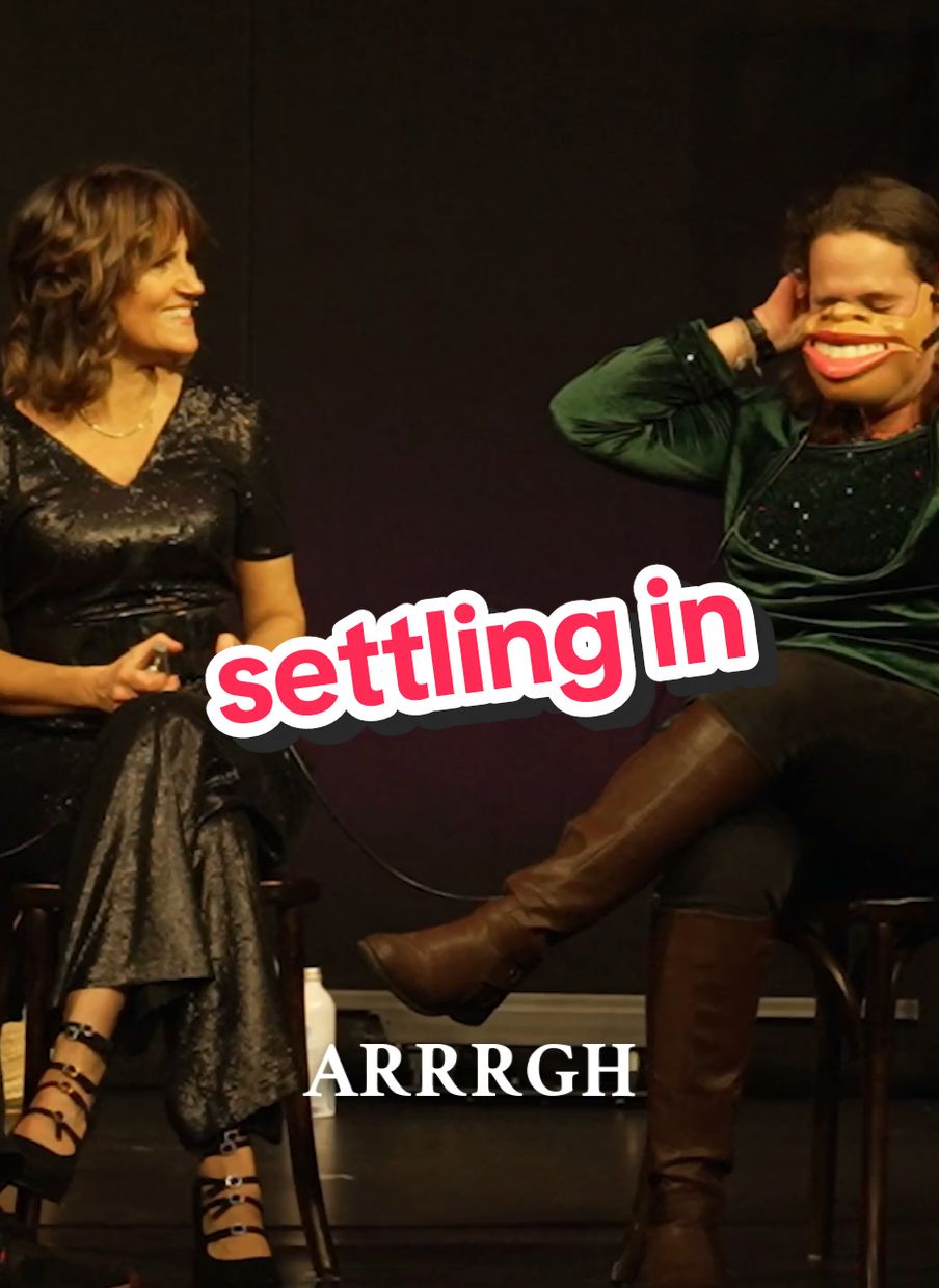 Settling in - Human Ventriloquism Tickets for London and UK tour link in bio   #NinaConti #comedy #ventriloquist #audienceparticipation #puppetmaster #monkey #stage #gig #viral #tour #cameo #reels #US #newyear #2025 