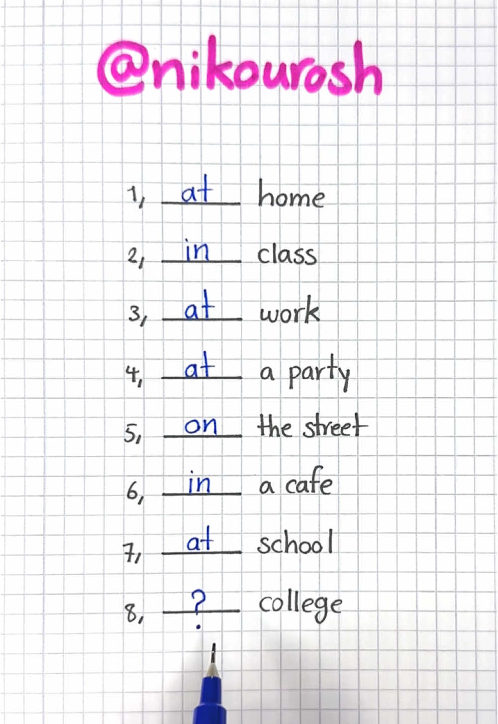 Prepositions of Place #reels 