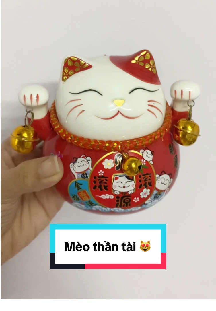 Mèo thần tài bỏ ống, decor trang trí #meothantai #meothantaii #heodat #hutietkiem 