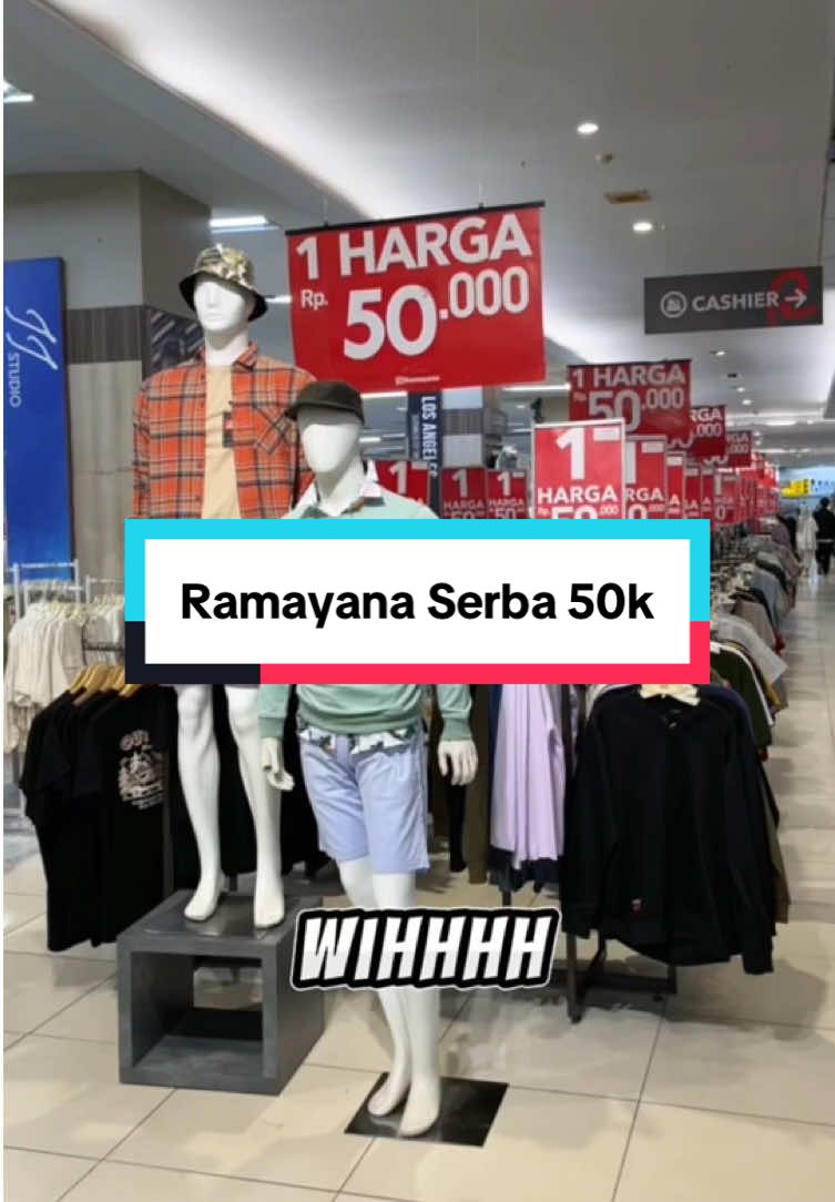 siap-siap kalap belanja di ramcil lurrr 😭 tanggal 1-5 januari 2025 promo dahsyat 50.000 ramayana ciplaz cilegon #serba50ribu #promoramayana  #viral #heboh #dahsyat #fyp  #murah #murahbanget #50k  #ramayana #ciplaz #cilegon 