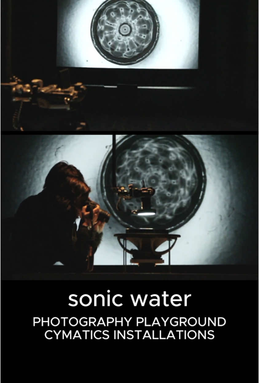 #sonicwater #exhibition #photographer #playground #soundtherapy #vibration #energy #frequency #waves #floweroflife #sacredgeometry #plantmusic #cymatics #soundbath #kymat