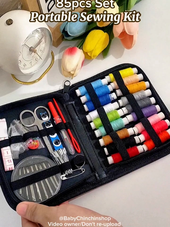 85pcs Set Sewing Kit 😍 ang cute may lagayan pa, Perfect to pag mag travel 💗 #sewingkit #sewing #sewingset #portablesewingkit #85pcssetsewingkit #sewingkitboxset #sewingbox #sewing  #needle #threadandneedle  #needleset #musthaves #tiktokfinds #affordable #trending #fyp #foryoupage #CapCut 