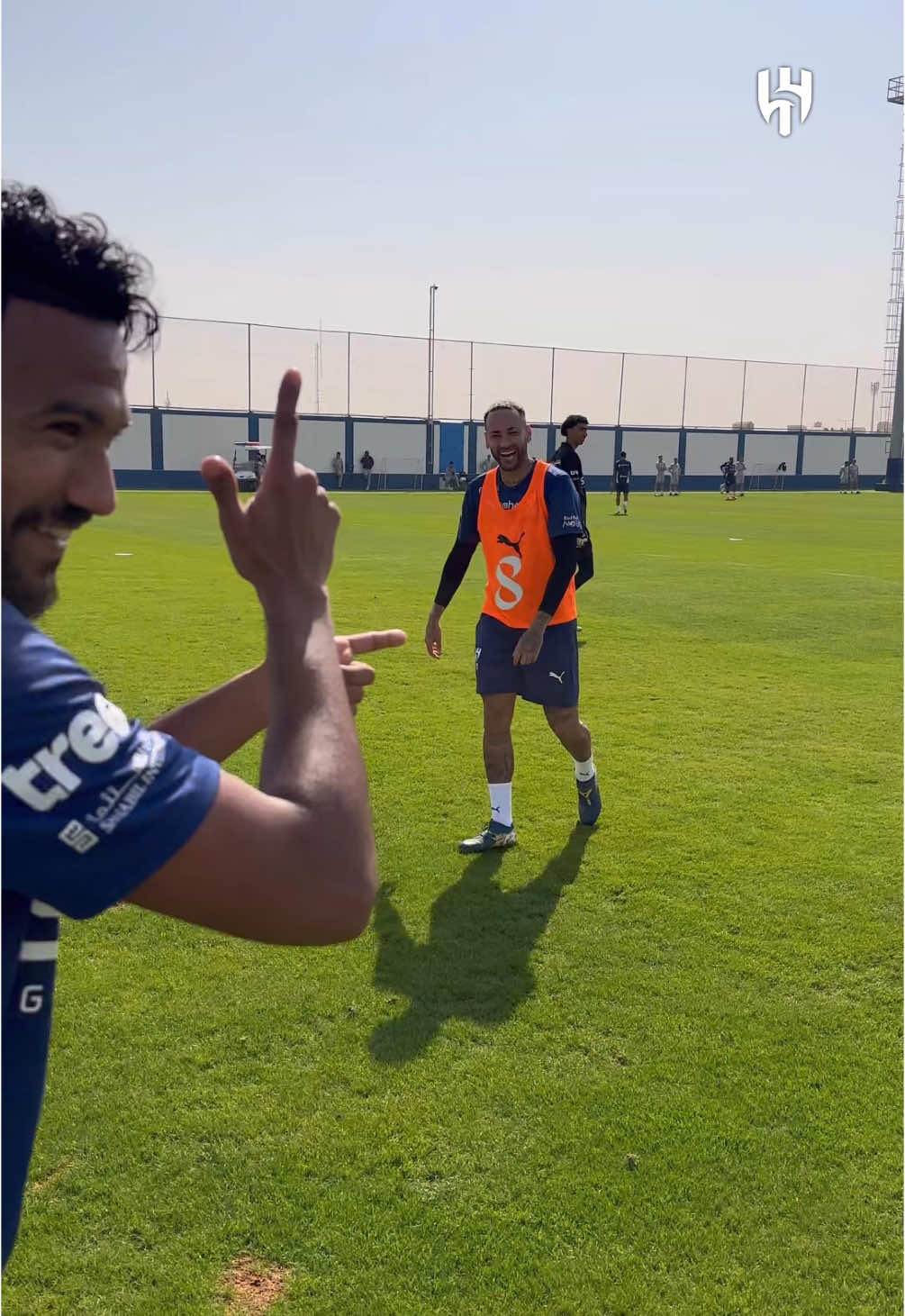 Now let’s celebrate together 👉💙👈 Neymar X Khaled #alhilal #الهلال