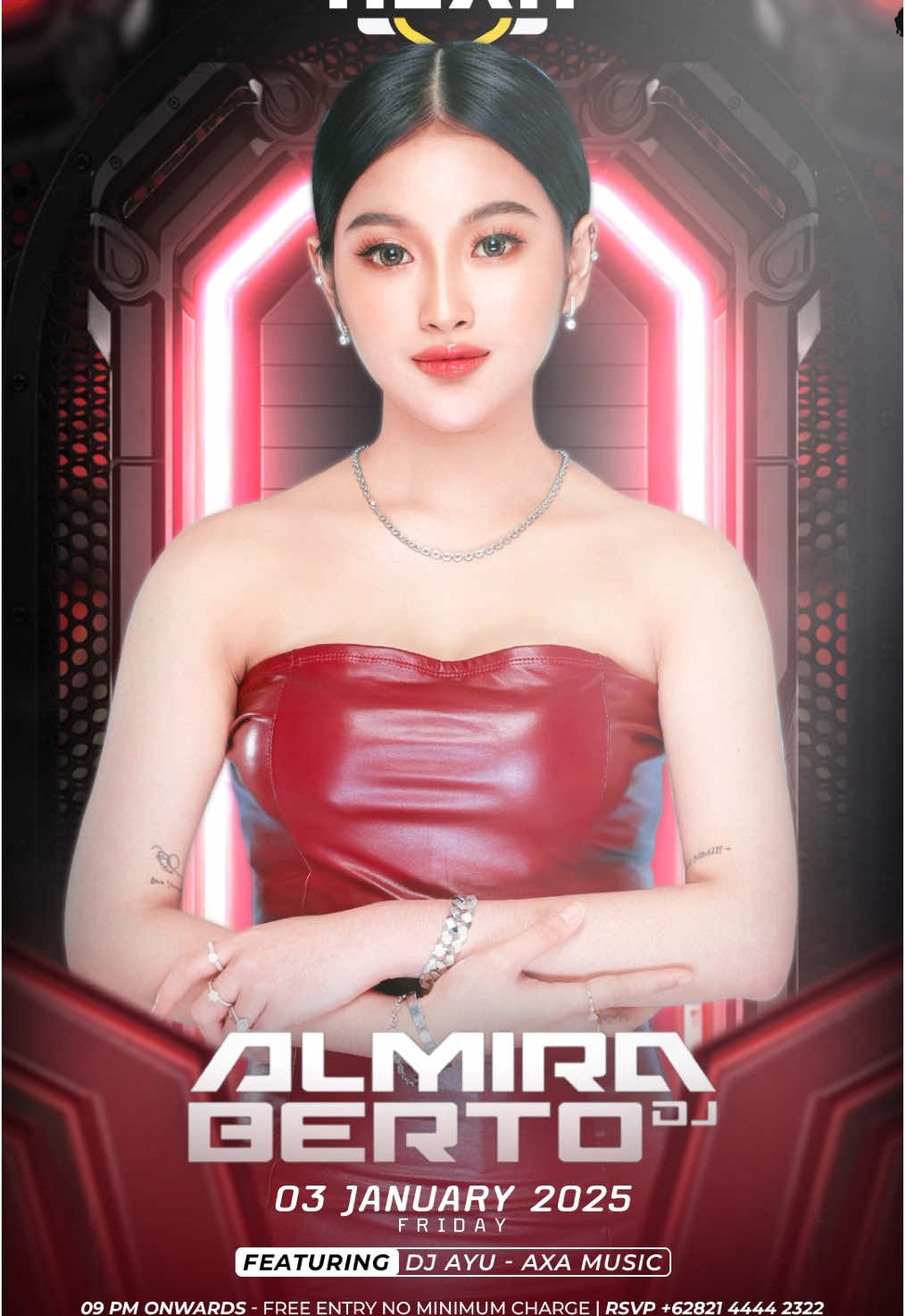 MARK YOUR CALENDER!!Hexa Tulungagung to present Dj @DJ ALMIRA BERTO  Live Friday 3 January 2025 ! 🥳💃🏻