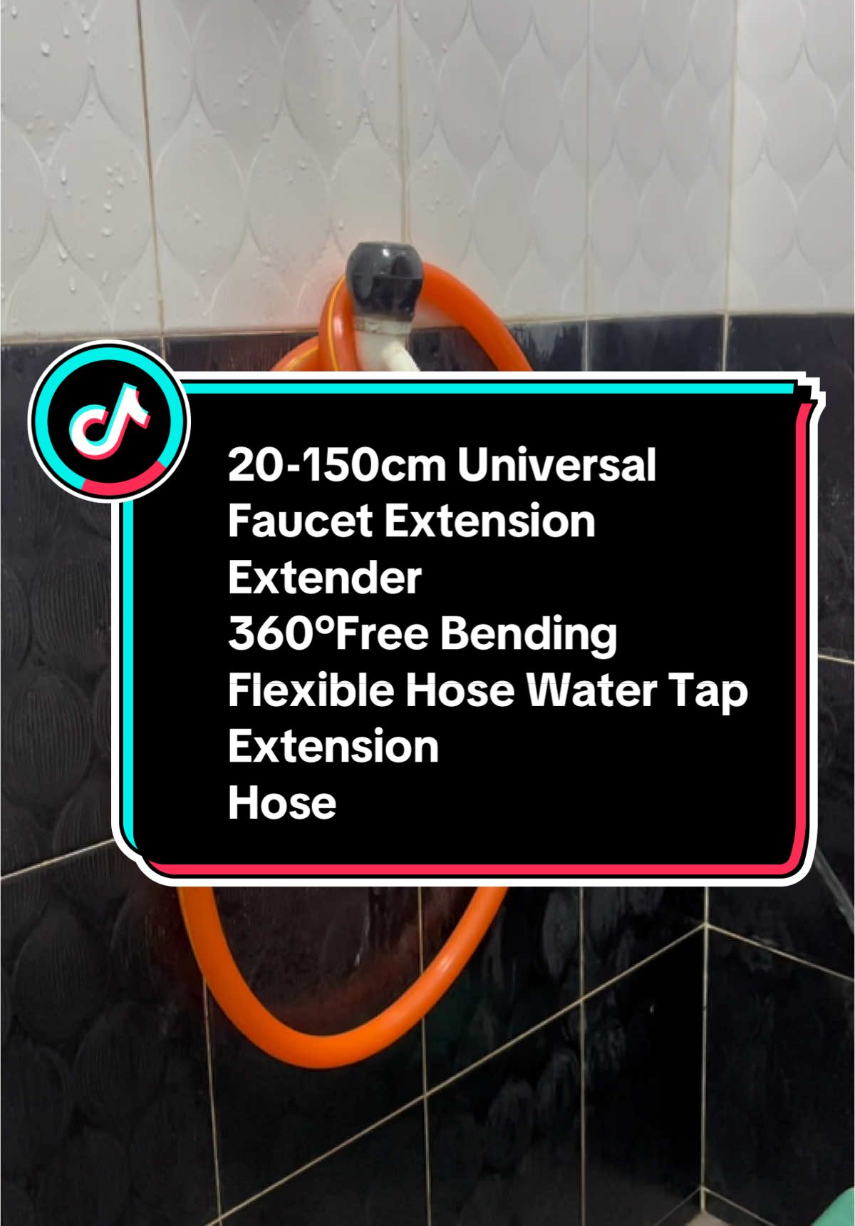 20-150cm Universal Faucet Extension Extender 360°Free Bending Flexible Hose Water Tap Extension Hose Black Metal Heater#flexiblehose #paipairflexible 