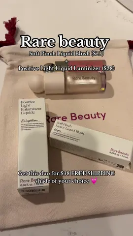 Rare Beauty Get This Duo Today $38 💘 FREE SHIPPING  - Soft Pinch Liquid Blush ($23) A weightless, long-lasting liquid blush that blends and builds beautifully for a soft, healthy flush - Positive Light Liquid Luminizer ($25) A silky, second-skin liquid highlighter that creates an instantly dewy, buildable glow while also nourishing skin so it looks on the bright side all day #rarebeauty #softpinchliquidblush #positivelightliquidluminizer #rarebeautysale #holiday #hual #newyearnewaura #selenagomez #blush #makeup #girl 