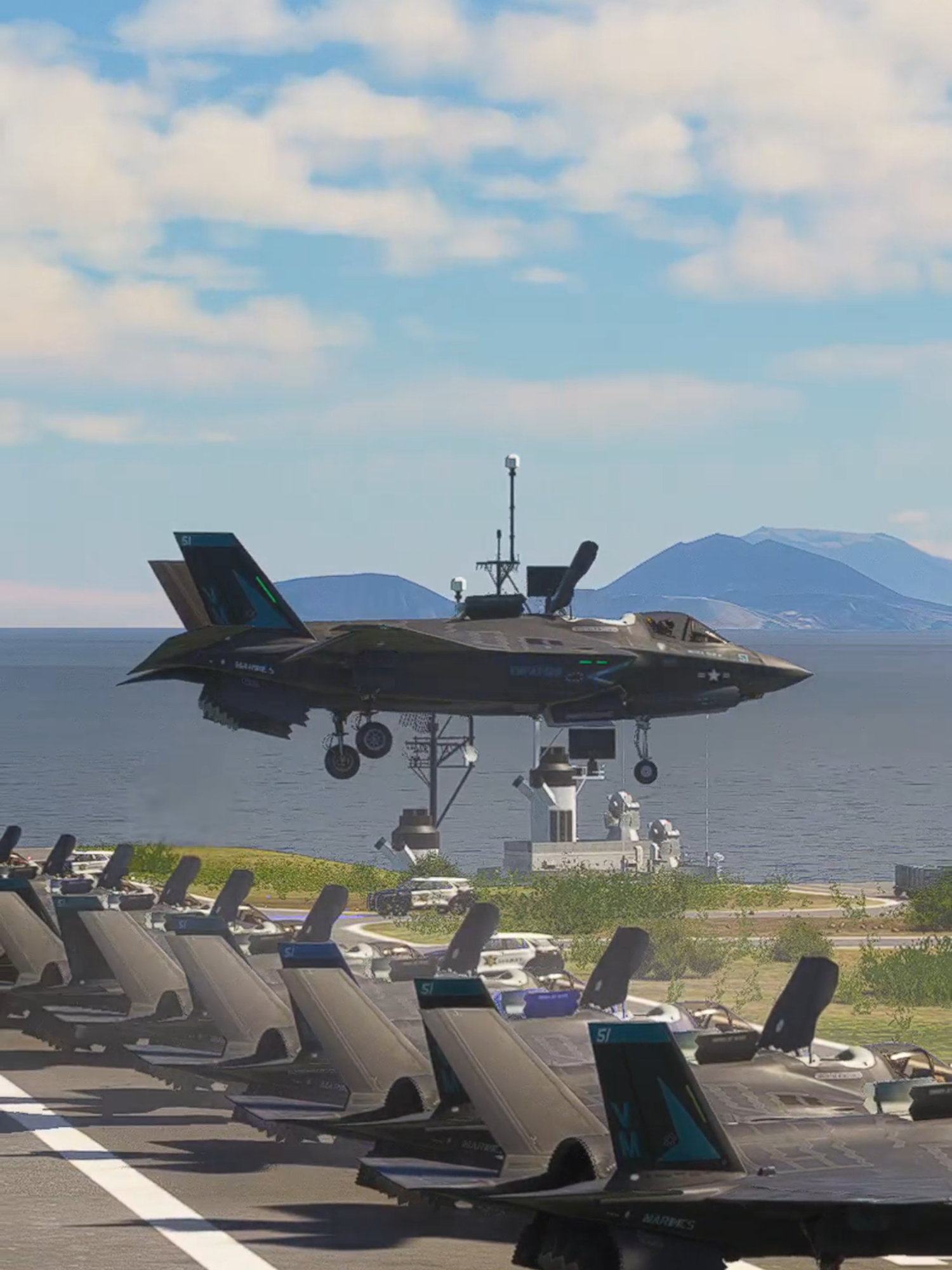 United States F-35 Jet Fighter amazing take off from small island #aviation #f35 #usa