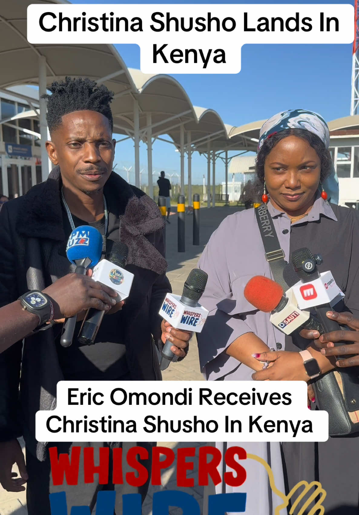 Christina Shusho Lands In Kenya, Eric Omondi Receives Christina Shusho. #f #fyp #kenyantiktok🇰🇪 #tanzaniantiktok🇹🇿 