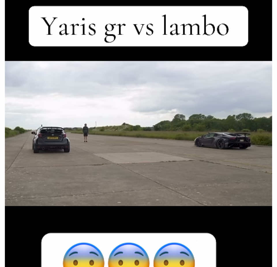 Yaris >>> lambo 😨#pourtoii #viral_video #fyp #superfast #lamborghini 