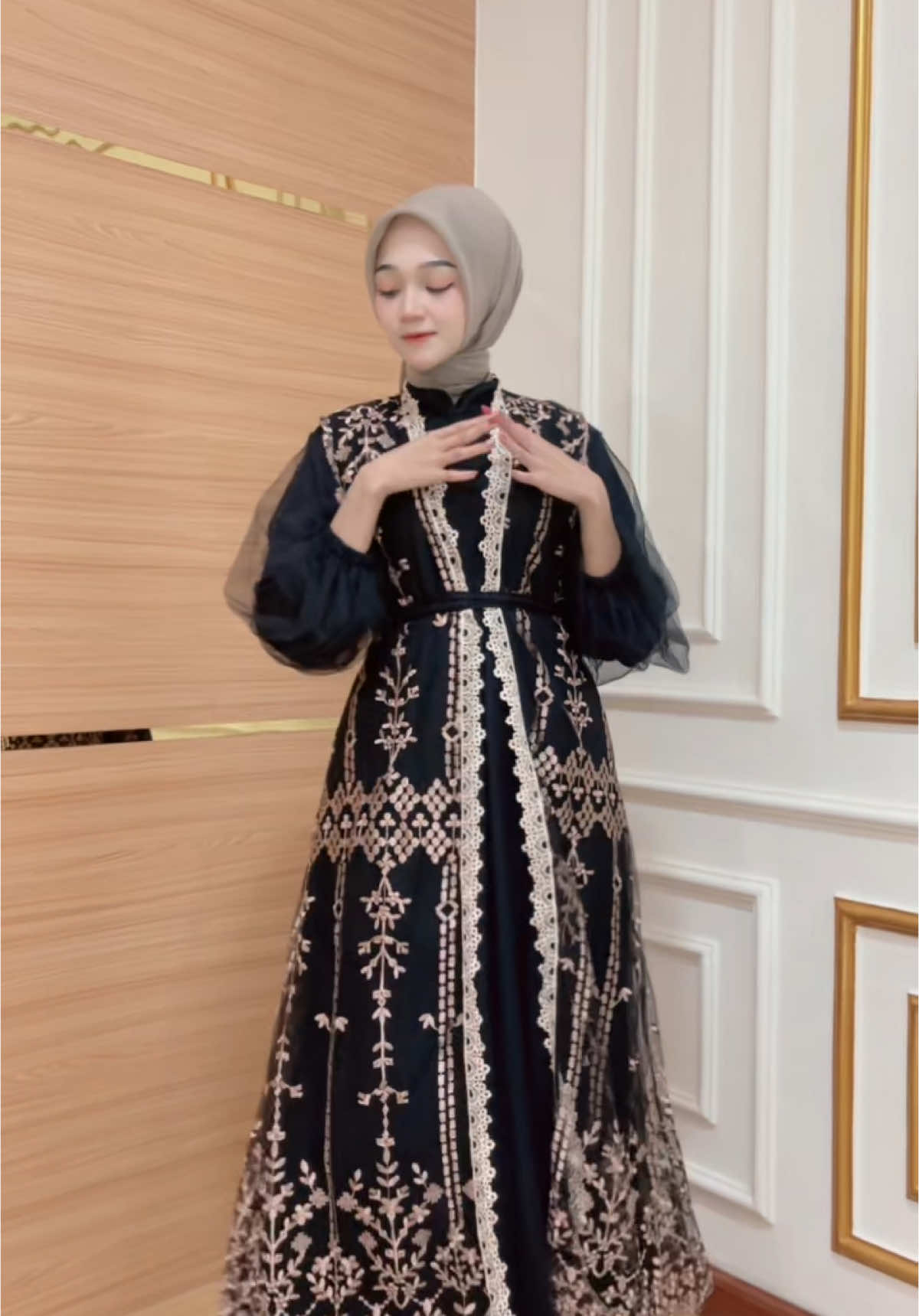 Hannafie Gamis 🖤✨ #fashionmuslim #fashionhijab #farlyfashion #tiktokviral #fypp 