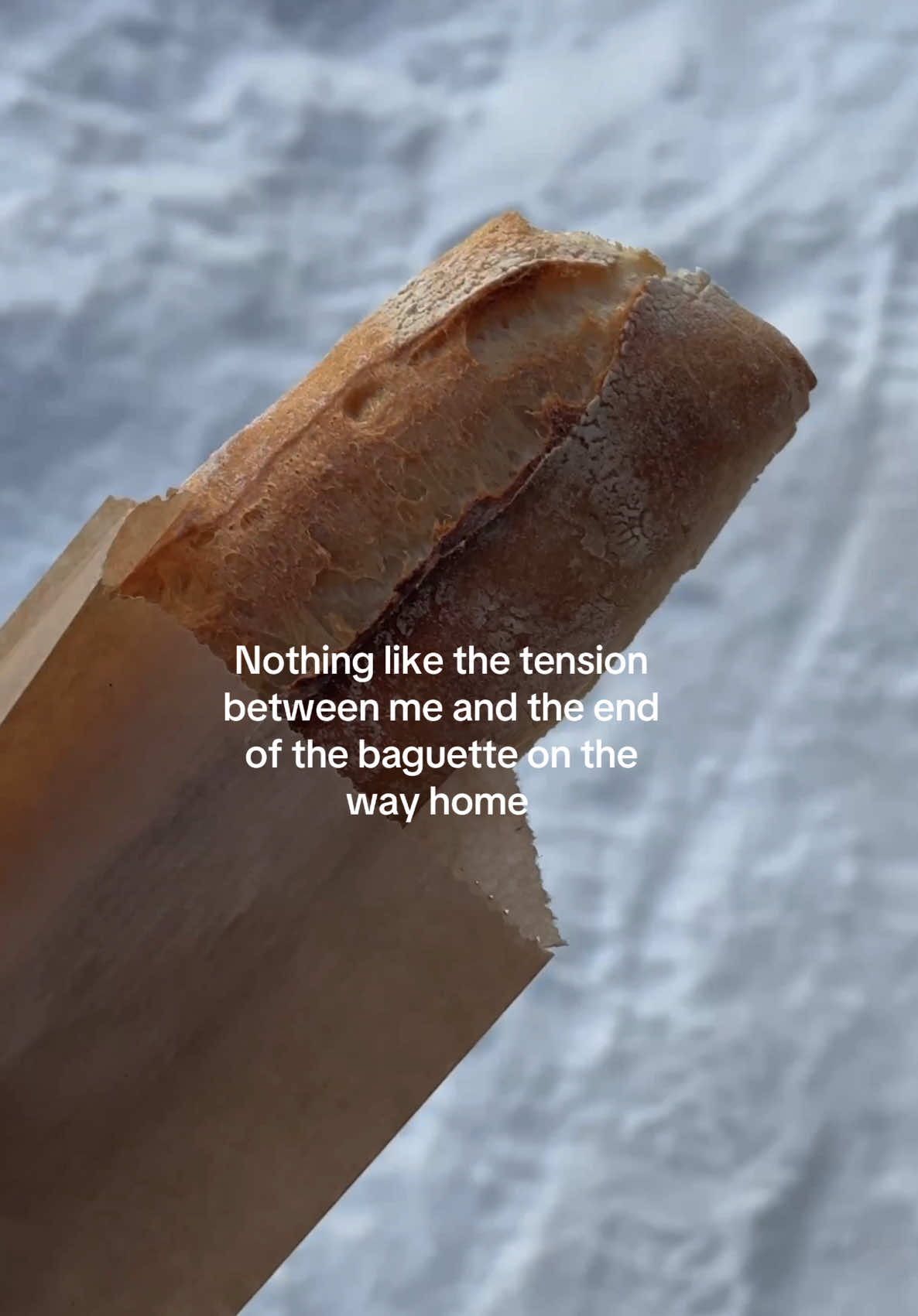 I heard you're not truly French if you don't bite into a baguette on the way home 😌 #french #france #baguette #funny #fy #relatable 