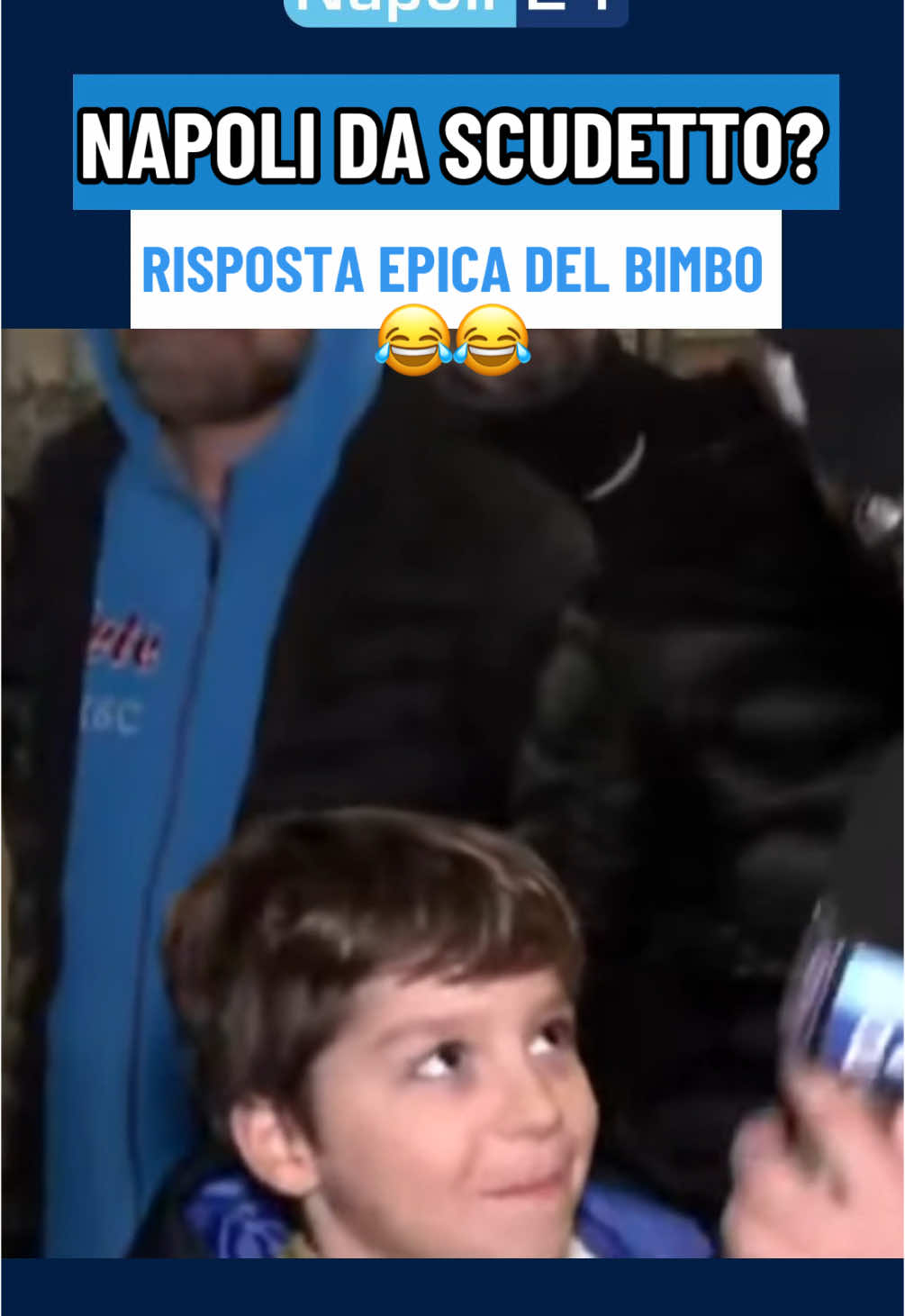 Risposta epica del bambino sul possibile scudetto azzurro 😂😂 #Napoli #NapoliVenezia #Venezia #CalcioNapoli24 #CN24 #CN24TV