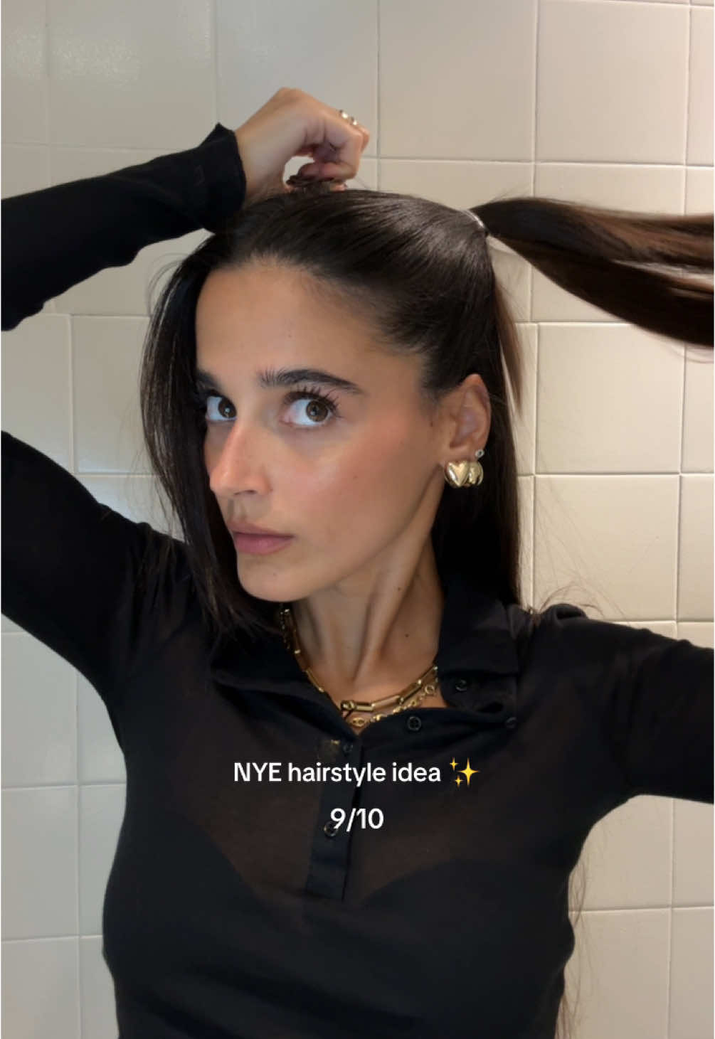 9/10 pretty way to wear our hair this NYE 🫰🏽✨🍸 #fyp #ny #fy #healthyhair #newyear #healthyhair #hair #hairstyle #viralhair 