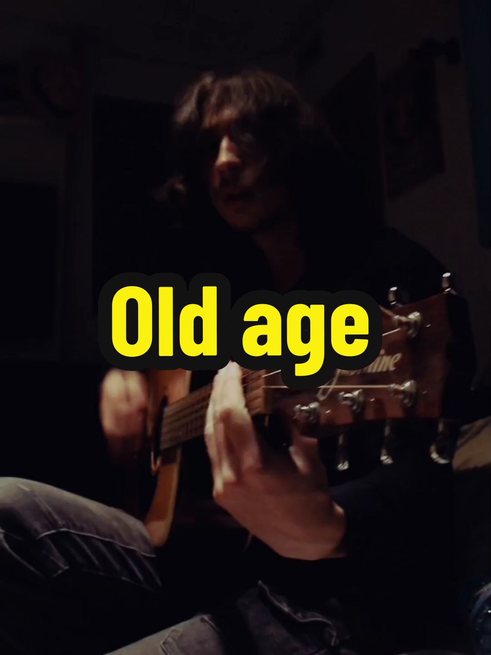 Old age de Nirvana, cover #goth #dark #kurtcobain #nirvana #grunge #90s #cinematic #singing #guitar #cover #rock #davegrohl #kristnovoselic #fyp 