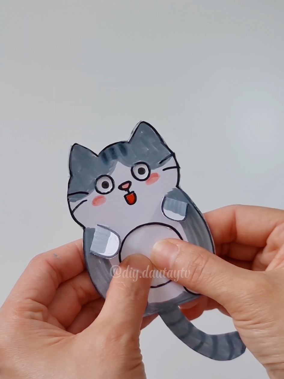 DIY paper Toy cute Cat #papertoys #papercraft #DIY #tutorial #fyp #😺 