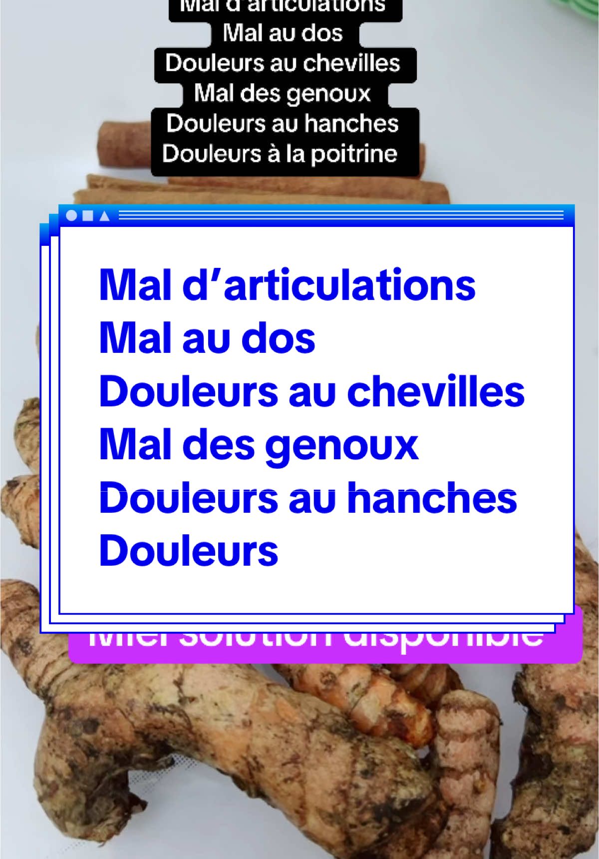 Mal d’articulations  Mal au dos Douleurs au chevilles  Mal des genoux  Douleurs au hanches Douleurs à la poitrine  #astucenaturelle 