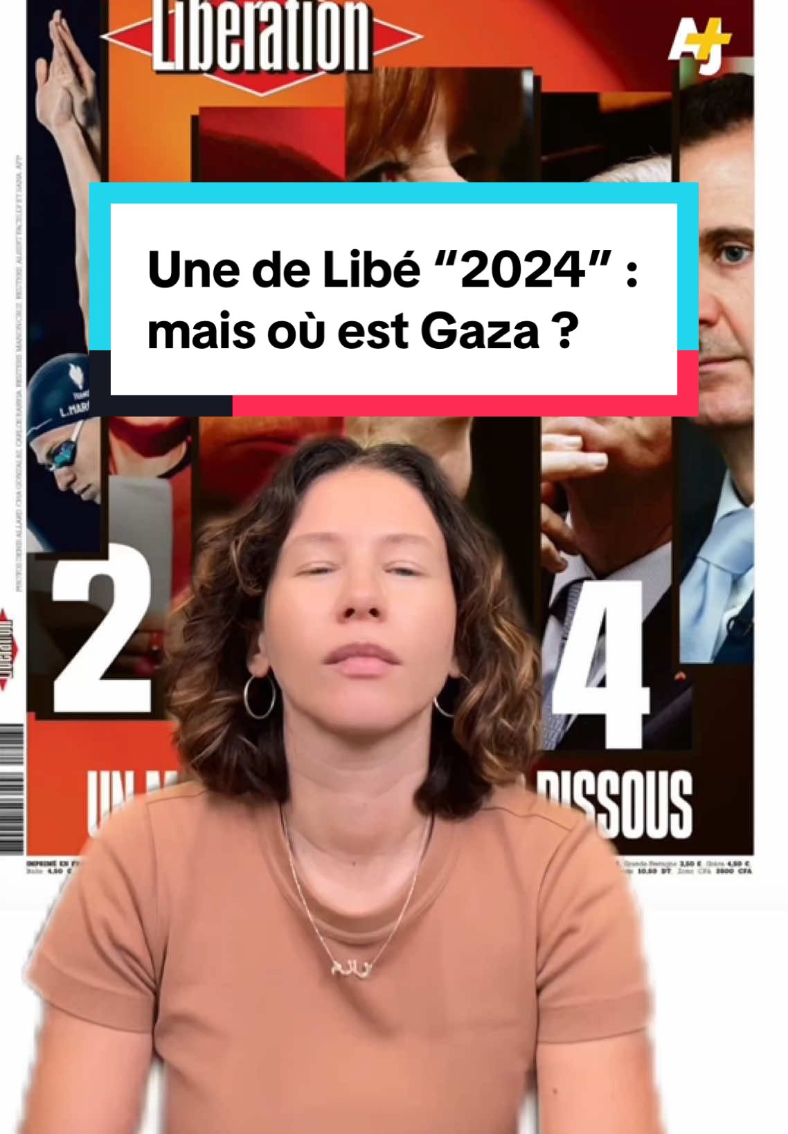 Libération ne mentionne pas Gaza sur sa une récap’ de l’année 2024 🎤 : @zazem #ajplusfrançais #libé #une #gaza #2024 