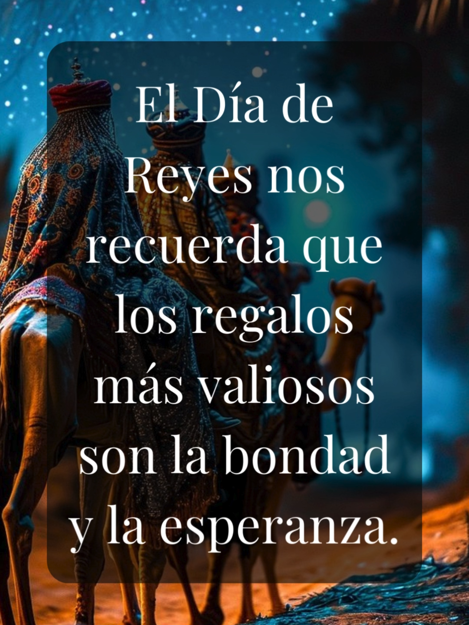 El Día de Reyes nos recuerda que los regalos más valiosos son la bondad y la esperanza. 👑✨ Que este día llene sus vidas de luz, amor y nuevos sueños. 🌟❤️ ¡Feliz Día de Reyes! #ReyesMagos #regalos #amor#MotivaciónDiaria#LeccionesDeVida