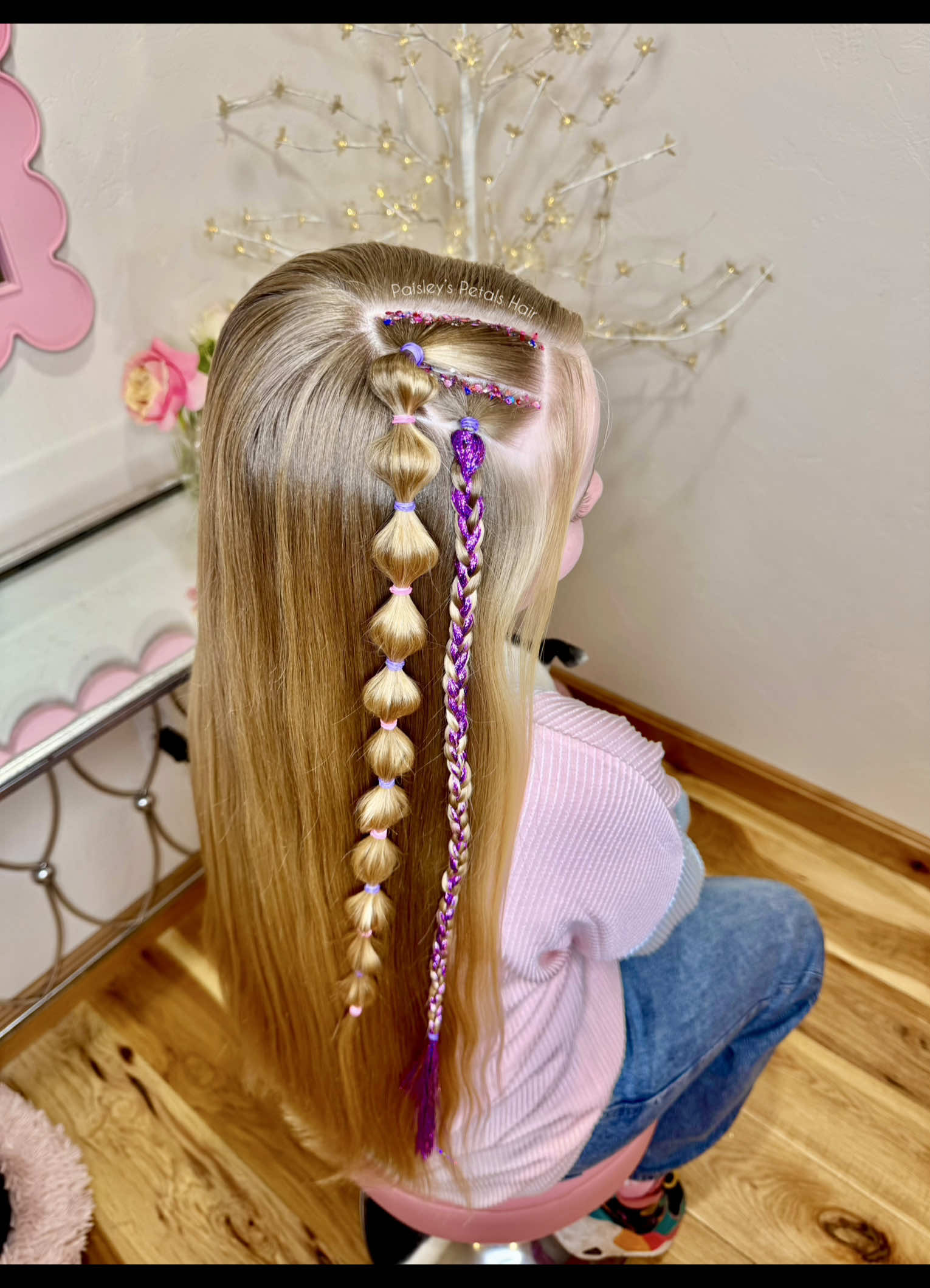 Loving these combo glitter braids! They’re so fun for NYE! 💖✨ All our favorite hair tools and accessories are linked in my bio under LTK! #kidshairstyles #hairtutorial #girlshairstyle #hairtok #braidstyles #hairstyleideas #healthyhair #haireducation #hairinspo #relatable #longhair #hairoftheday #hair #easyhairstyle #blonde #hairtips #schoolhairstyles  #hairdo #hairvideos #hairgoals #hairaccessories #hotd #hairstyle #hairstyles #braids #winter #nye #newyear #glitter #2025