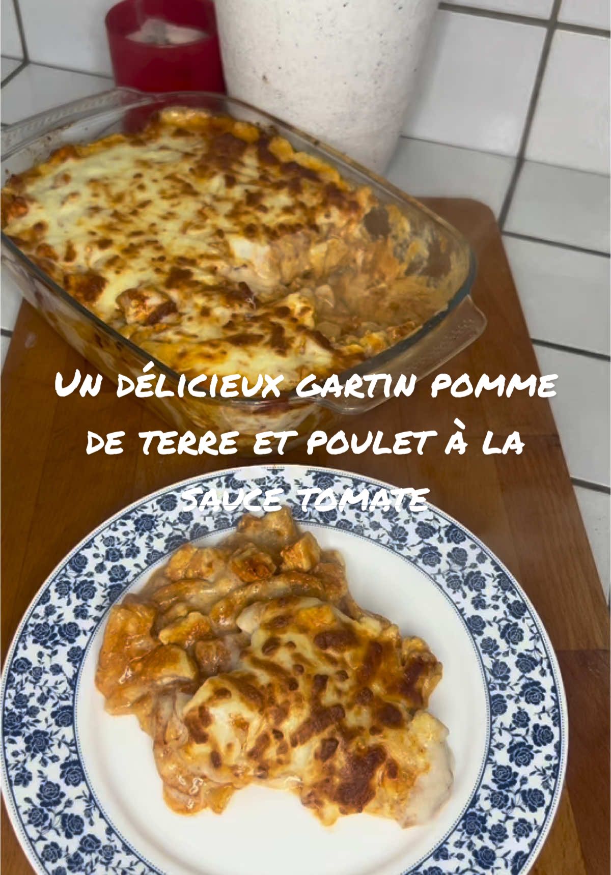 Un délicieux gartin pomme de terre et poulet en sauce tomate #وصفات #وصفات_سهله #طبخات #الشعب_الصيني_ماله_حل😂😂  @Les recettes de naouel👩🏻‍🍳 