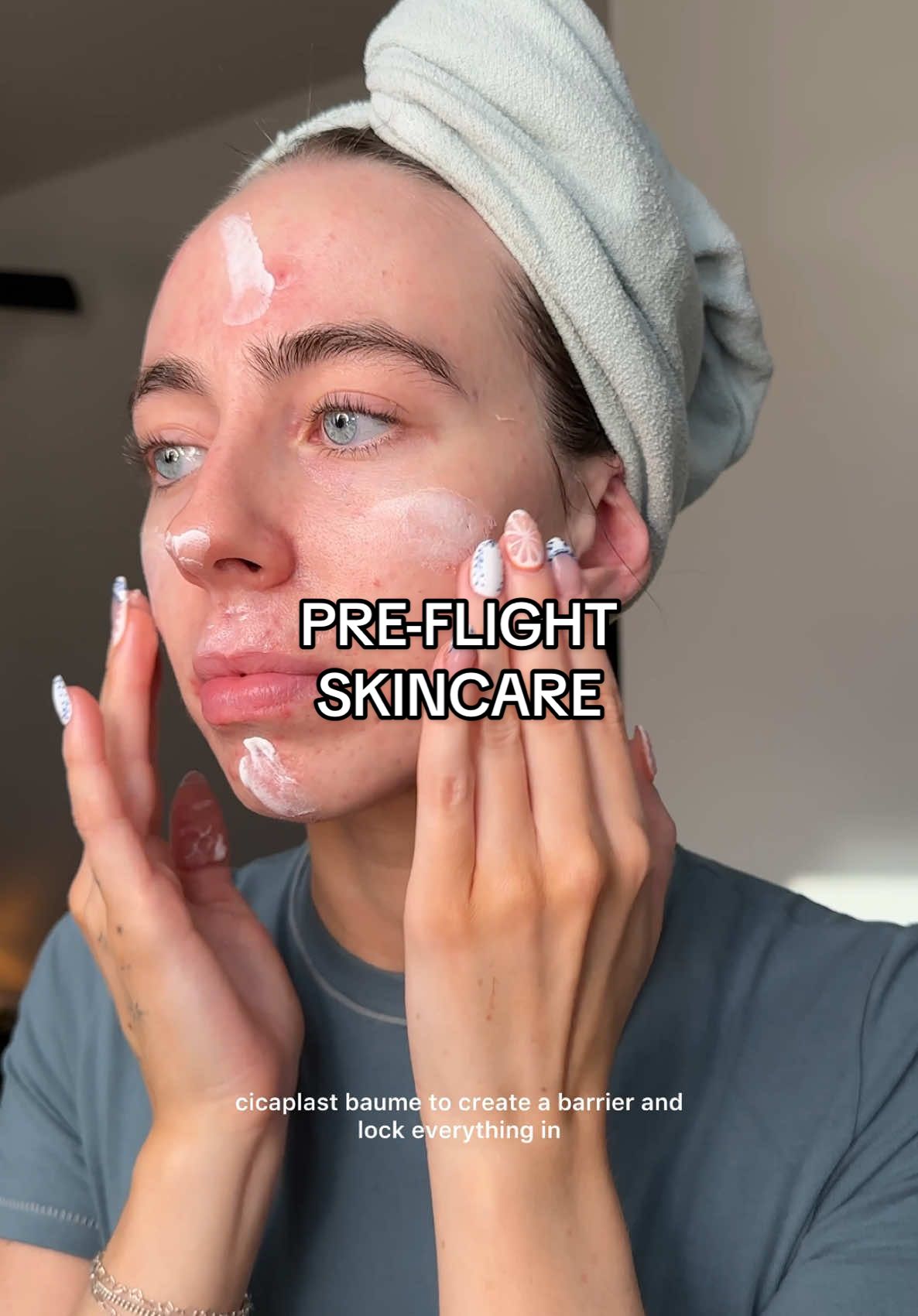 pre-flight skincare is always focused on lots of hydration, moisture and soothing ingredients to protect my skin against the dry airplane air  + @VTcosmetics_official cica emulsion + @PURITO SEOUL wonder releaf serum + @La Roche-Posay cicaplast serum + @Dr.Jart+ North America ceramidin cream  + la roche posay cicaplast baume #flightskincare #kbeauty #moisturizingskincare #flightprep #acneroutine #acneblogger #acne #hydratingskincare 