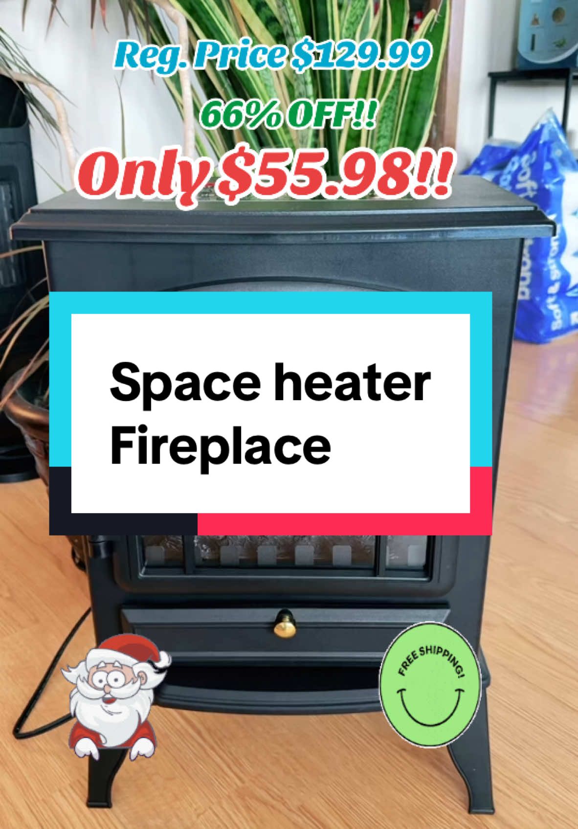 This fireplace space heater is 66% off right now, need I say more!?!? Click that link before this sale ends!#yearendsale #fyp #wintersale #sale #musthave #fireplace #spaceheater #rwflame 