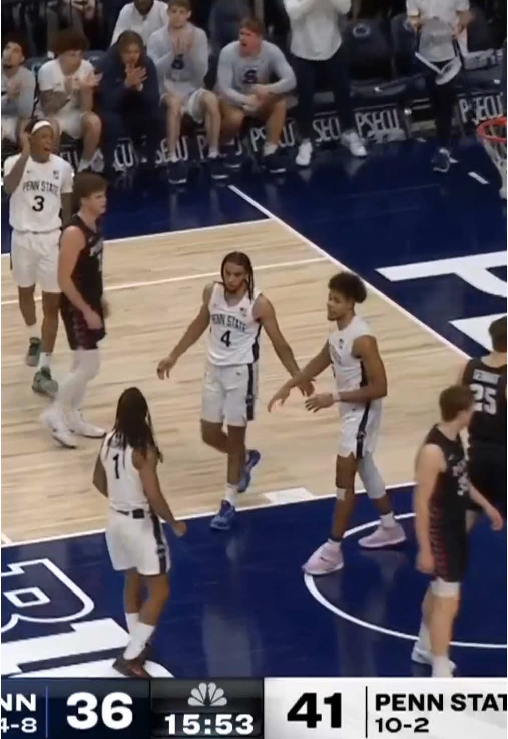 The feed, the bucket and the foul for Penn State. 🤌 📺 Peacock #pennstate #nittanylions #gopennstate #weare #wearepennstate #bigten #collegebasketball #collegehoops #ncaabasketball #andone 