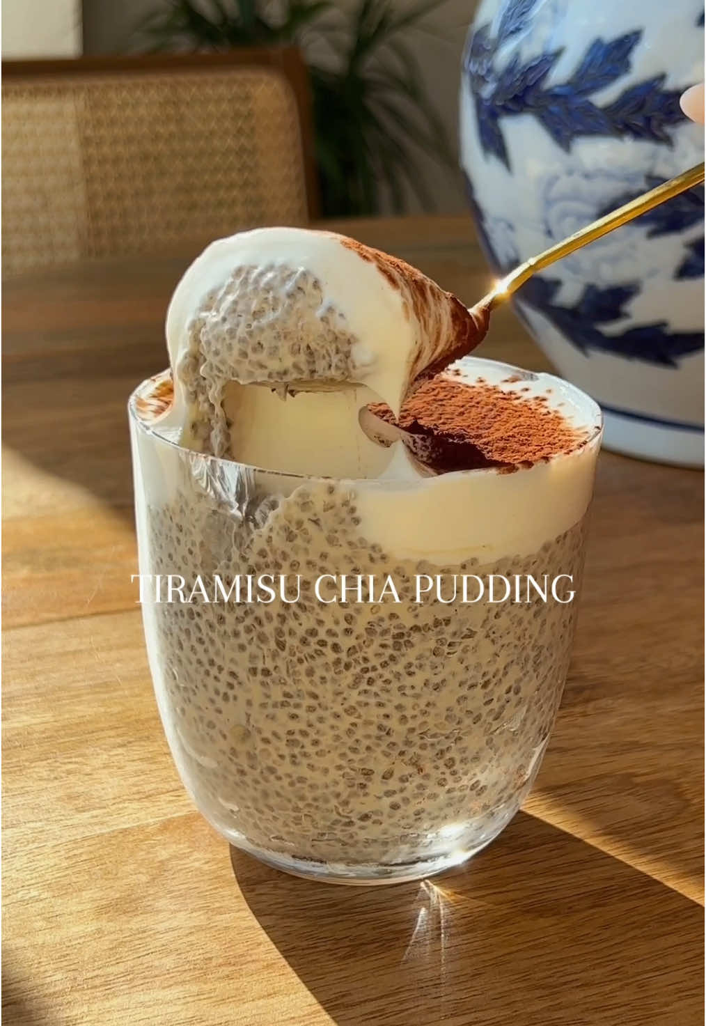 Tiramisu chia pudding I am sharing my top recipes from 2024. Although this one was divisive… it is high in protein and I think it is yum!  Serves 2 1/2 cup / 86g chia seeds 2 tbsp maple syrup 1/2 tsp vanilla bean extract  1.5 cup / 325ml milk  1 strong espresso shot (I used decaf coffee) 1.5 cup / 310g yoghurt  1 tsp cocoa powder  Combine your chia seeds, milk, espresso shot, maple syrup, vanilla and 1 cup/ 230g yoghurt together. Place into cups/ jars and leave to set for at least 2 hours, or overnight. Once ready to eat, finish with the remaining yoghurt and cocoa powder. Enjoy!  #chia #chiapudding #tiramisu #tiramisucake #healthy #breakfast #healthybreakfast #toprecipes #2024 #highprotein #protein 