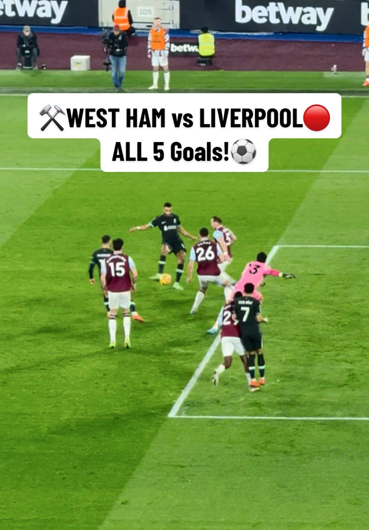 West Ham vs Liverpool All 5 Goals⚽️ #PremierLeague #WestHam #Liverpool #MoSalah #Goals #LiverpoolFC #ForYou #Viral #Football #Highlights 