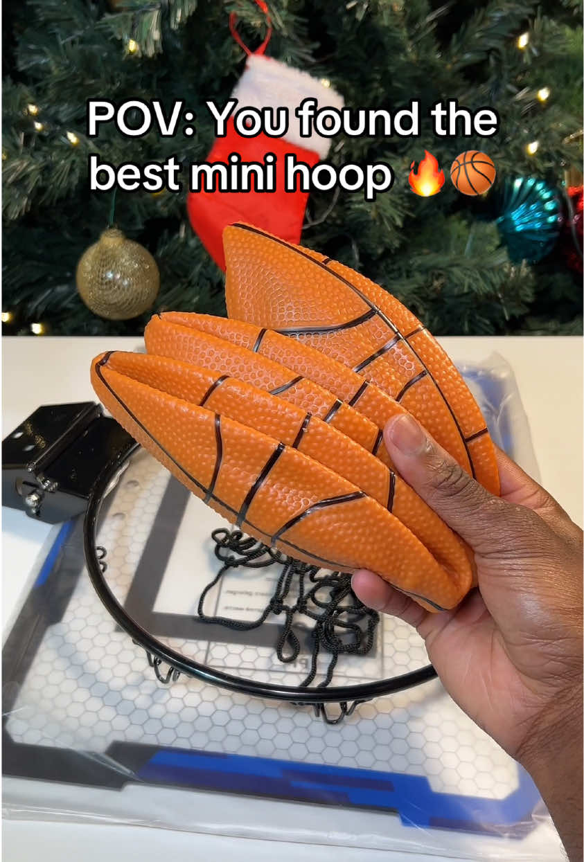 This mini hoop has everything I need 😭🔥 #basketball #NBA #minihoop #hoops #gift  