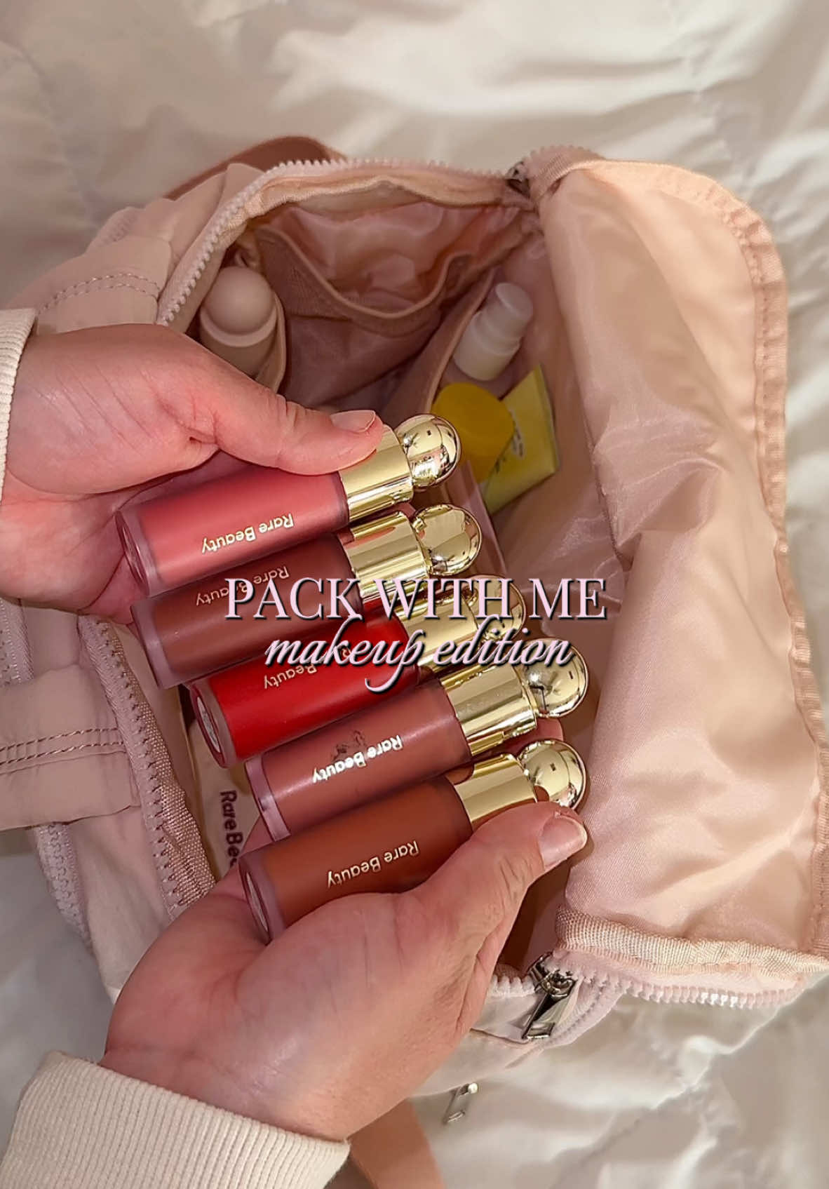 Everything I fit in my @WESTBRONCO toiletry bag! Did I need to pack that many @Rare Beauty blushes? No, but I have options now😜 @Katie Welch | Rare Beauty CMO @Selena Gomez #toiletrybag #westbronco #westbroncobag #makeupstorage #packwithmeforatrip #makeupedition @Maybelline NY @e.l.f. Cosmetics @tarte cosmetics @Haus Labs by Lady Gaga 