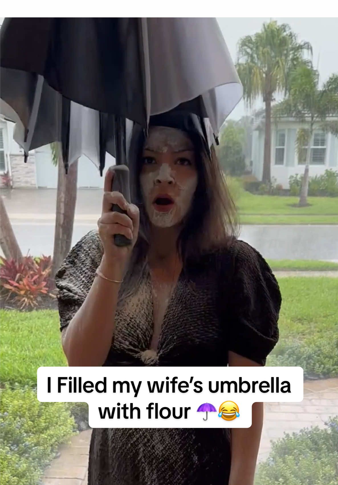 Her face got covered😂🙈 #wife #married #funny #fyp 