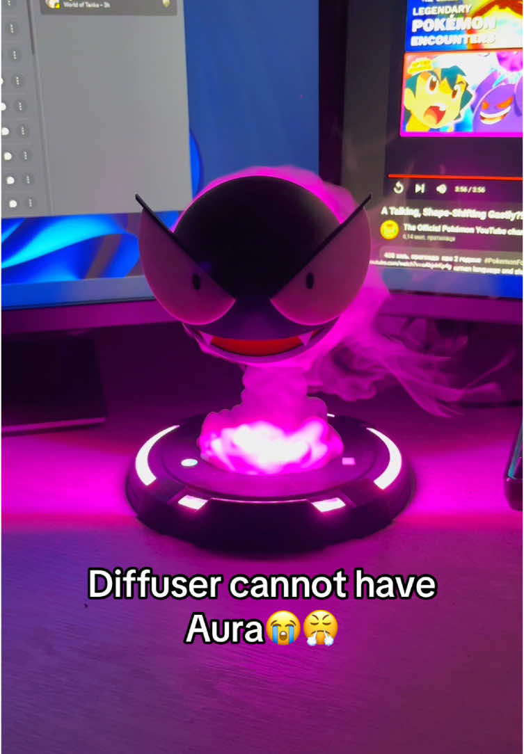 This thing is sick while gaming😏 #pokemon #humidifier #diffuser #pokémon #pokemongo #aura 