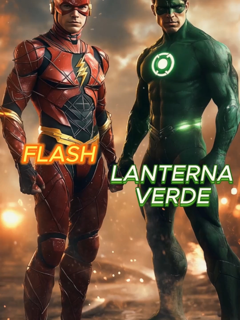 Flash encontra Lanterna verde em um confronto final de fusão! #marvelstudios #marvelcomics #fusion #hybrid #viralvideos 