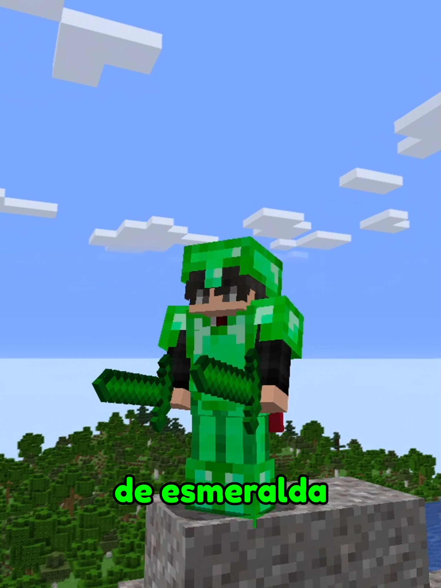 La armadura de esmeralda en Minecraft! 😮 #Minecraft #minecraftsurvival