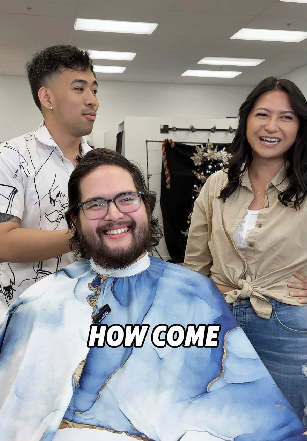 Why is he still single? 😓  He came all the way to Hawaii for his cousin's wedding, and he needs a new hair transformation. I recommend a textured fringe and mid taper hairstyle for his floppy forehead. #transformation #hairtransformation #barber #hawaiibarber #hairstyle #cambarber #menshairstyle #asianhairstyle 