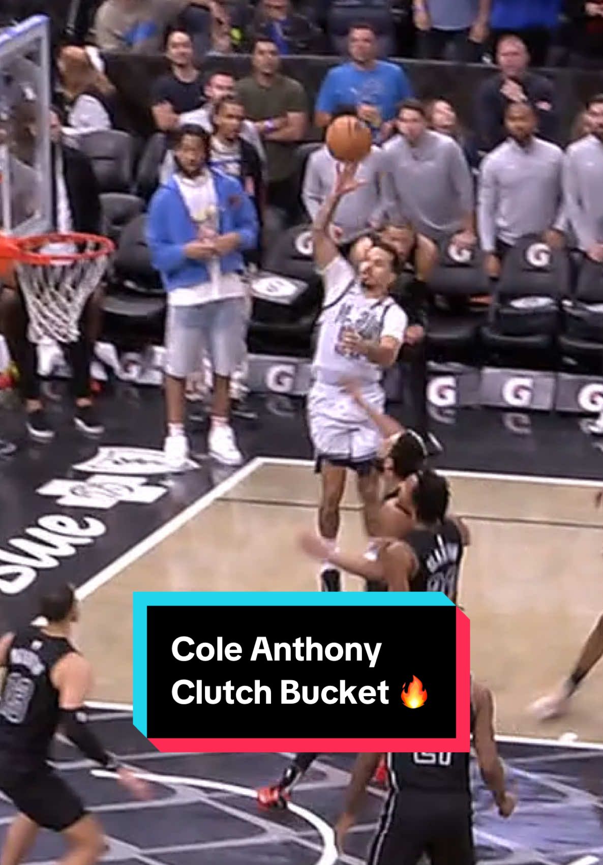 Ice in his veins 😤 #NBA #basketball #ColeAnthony #GameWinner #Magic 