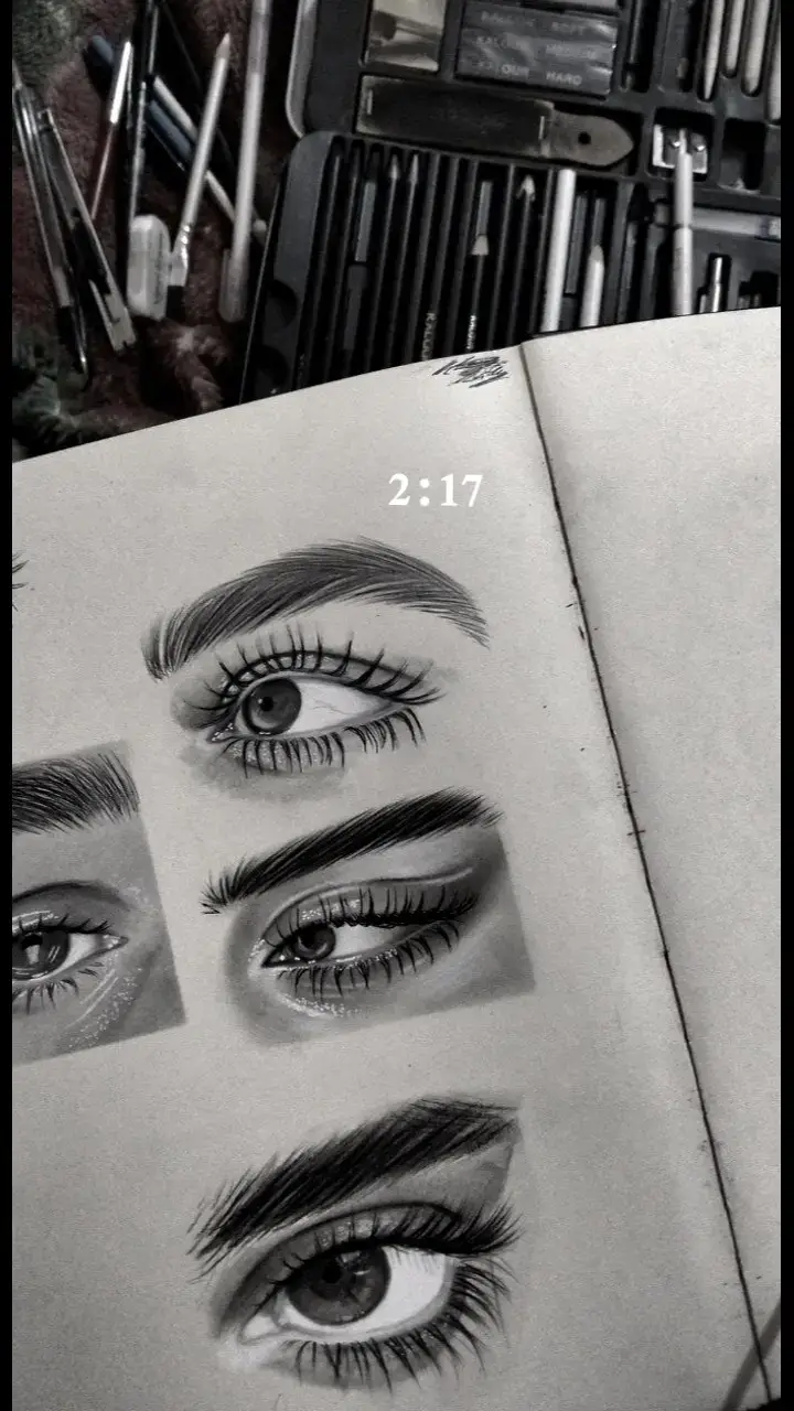 اخر رسمات من سنة 2024  وية الفاينل ..  رسم العيون الاحب قلبي🤍✨ . . . . . . #رسمي  #sketch #sketchbook  #ar #art  #pppppppppppppppp #explore #foryou  #دعم #فن #رسامين #موسيقى #شعر #عيون  #eyes 