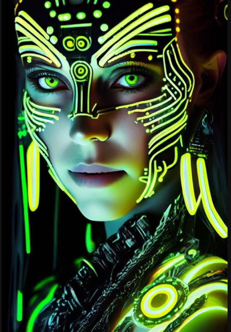 The greatest evolution is not of technology, but of the human mind adapting to its potential. #cyberpunk #techno #aihuman #Neon #futuristic #digitalrevolution #hightech #scifiaesthetic #artificialintelligence #neonworld #futureisnow #futuristicvibes #aicreation #aianimation #danceviral2021 