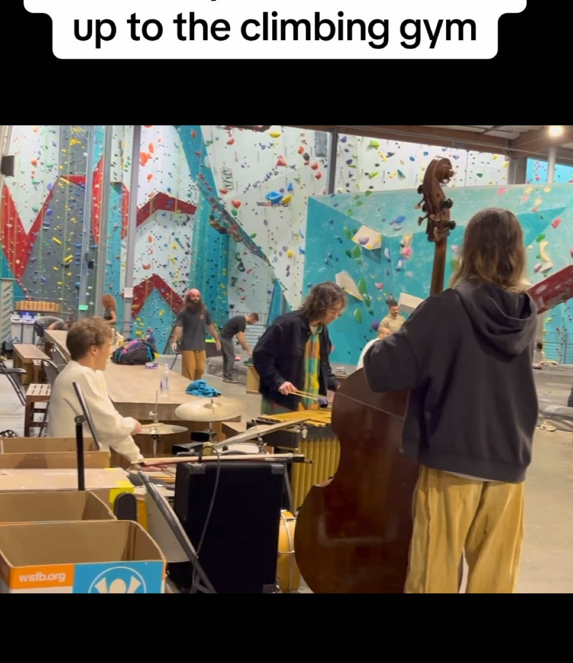 Got a gig at the climbing gym! #climbing #bouldering #jazz #livemusic #vibraphone #climbinggym 