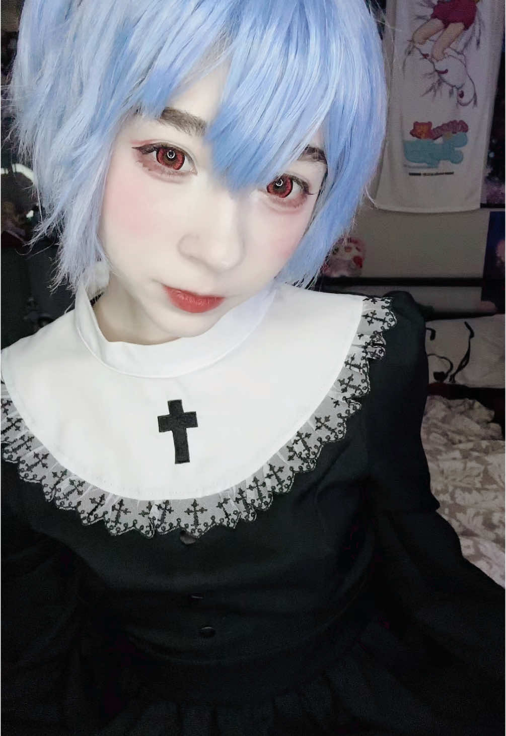 😋 #reiayanami #evangelion #cosplay 