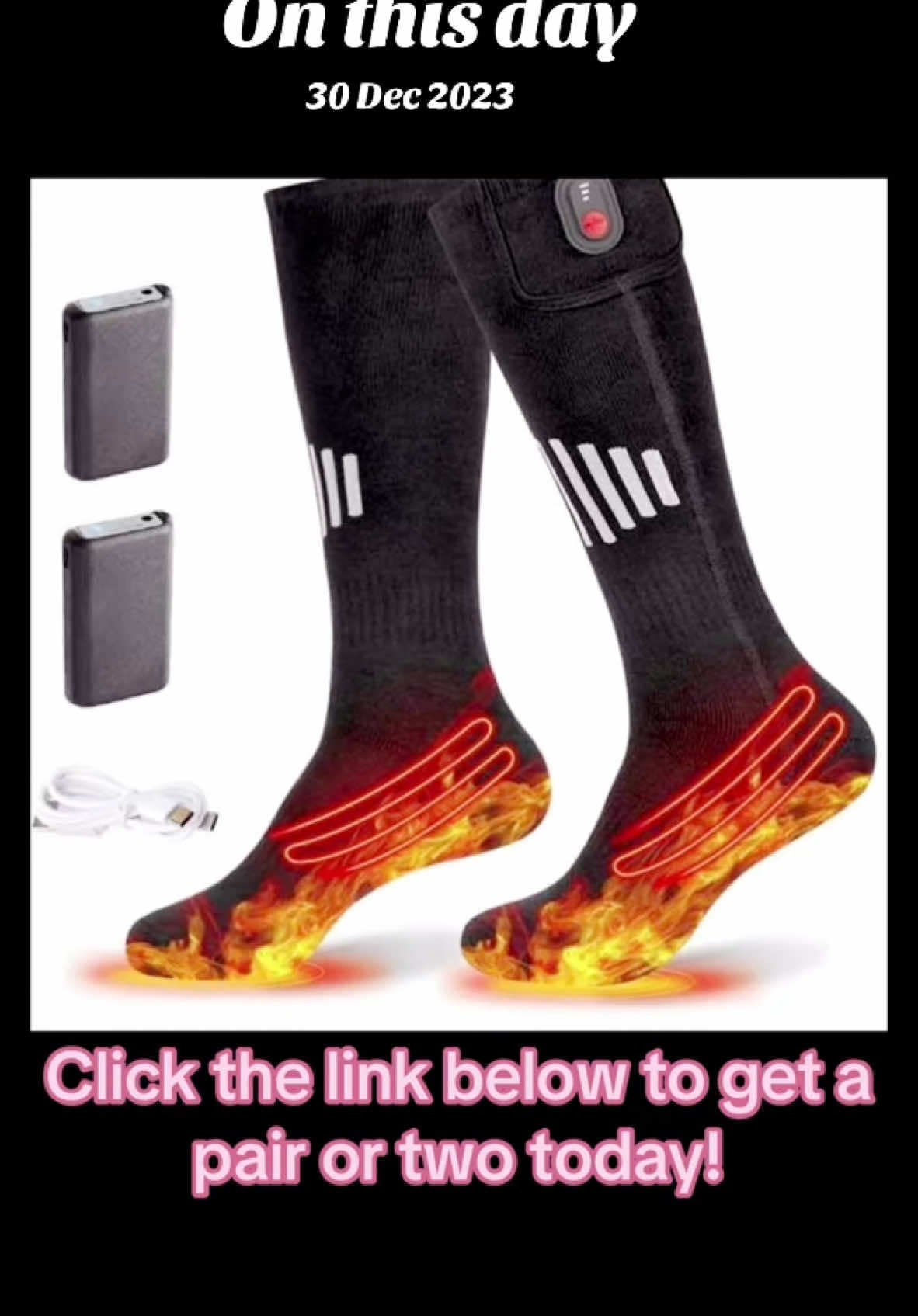 #onthisday Heated socks  #Heated #Socks #TikTokMadeMeBuyIt #Sale 