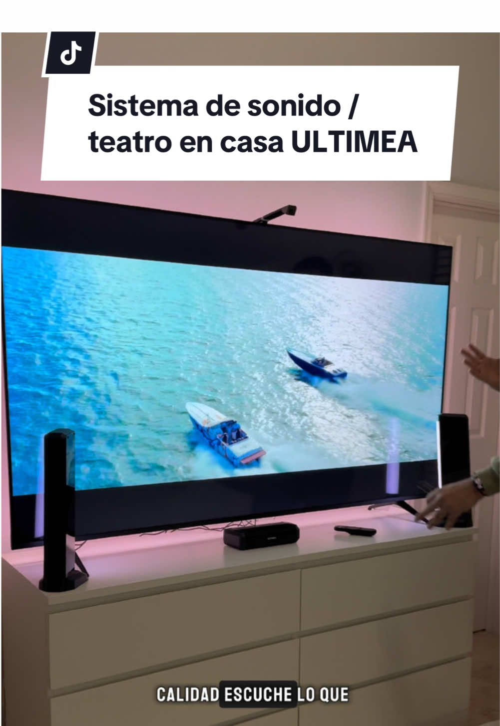 ULTIMEA Sistema de sonido para TV, altavoces de escritorio para ordenador, sistema de audio de cine en casa. Altavoces RGB. Altavoz de altavoz. Altavoz de ordenador. Sonido envolvente. Barra de sonido.  #soundbar #subwoofer #subwoofers #basssound #barradesonido #equipodesonido #TikTokShopCreatorPicks #tiktokshophollydayhaul #giftguide #mademyyear #ultimea  