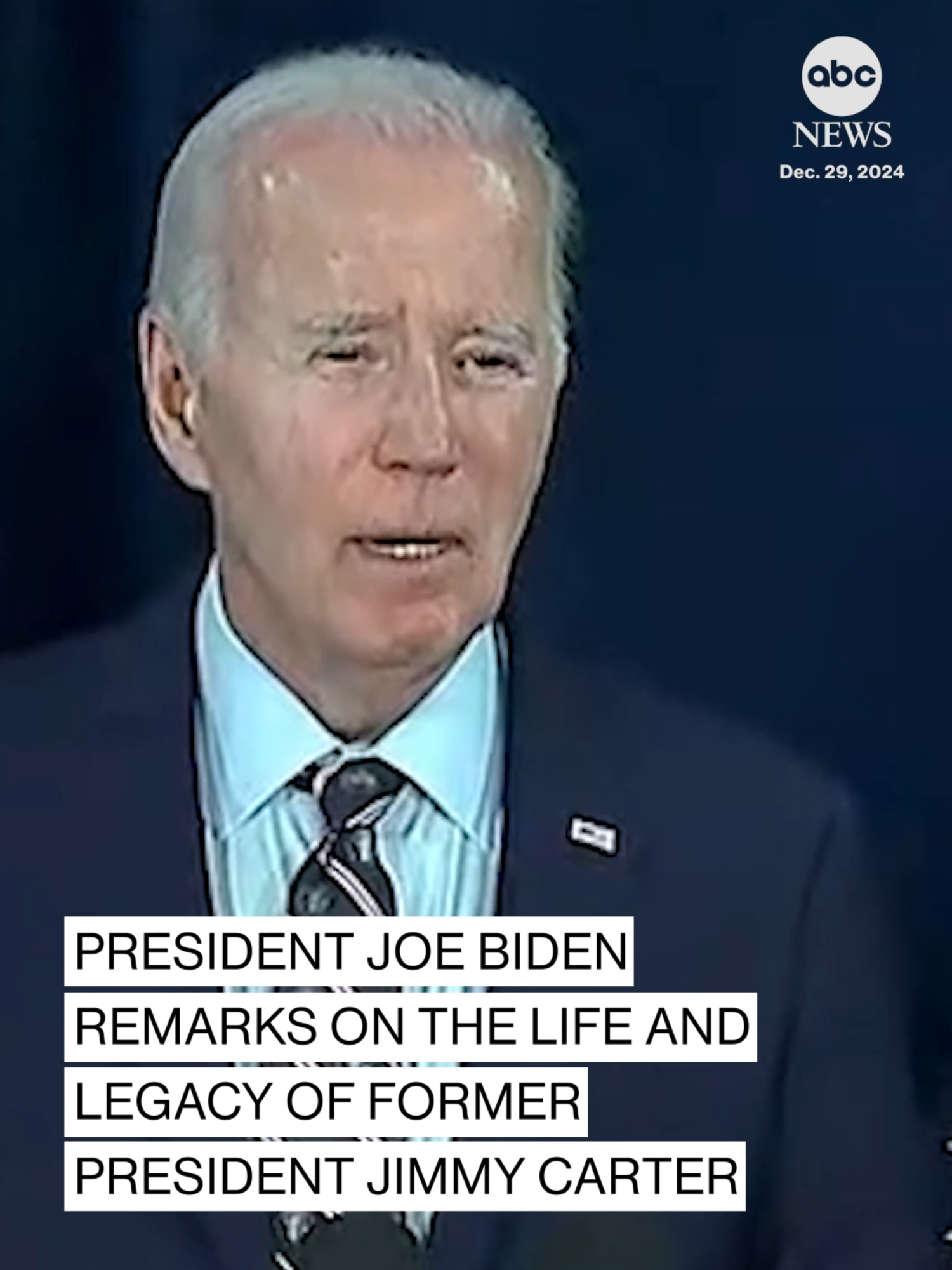 BREAKING: Pres. Joe Biden on the death of former President Jimmy Carter: 