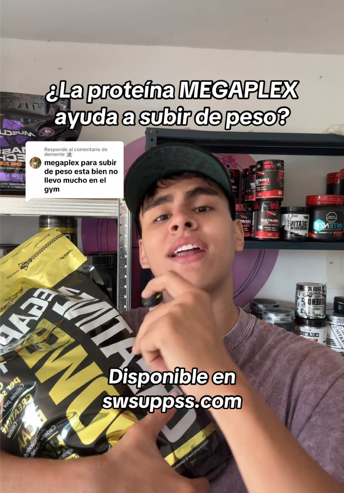 Respuesta a @demente 👻 proteína Megaplex para subir de peso Como subir de peso rápido #subirdepeso #aumentarmasamuscular #proteina #creatinamonohidrato #creatina #creatine 