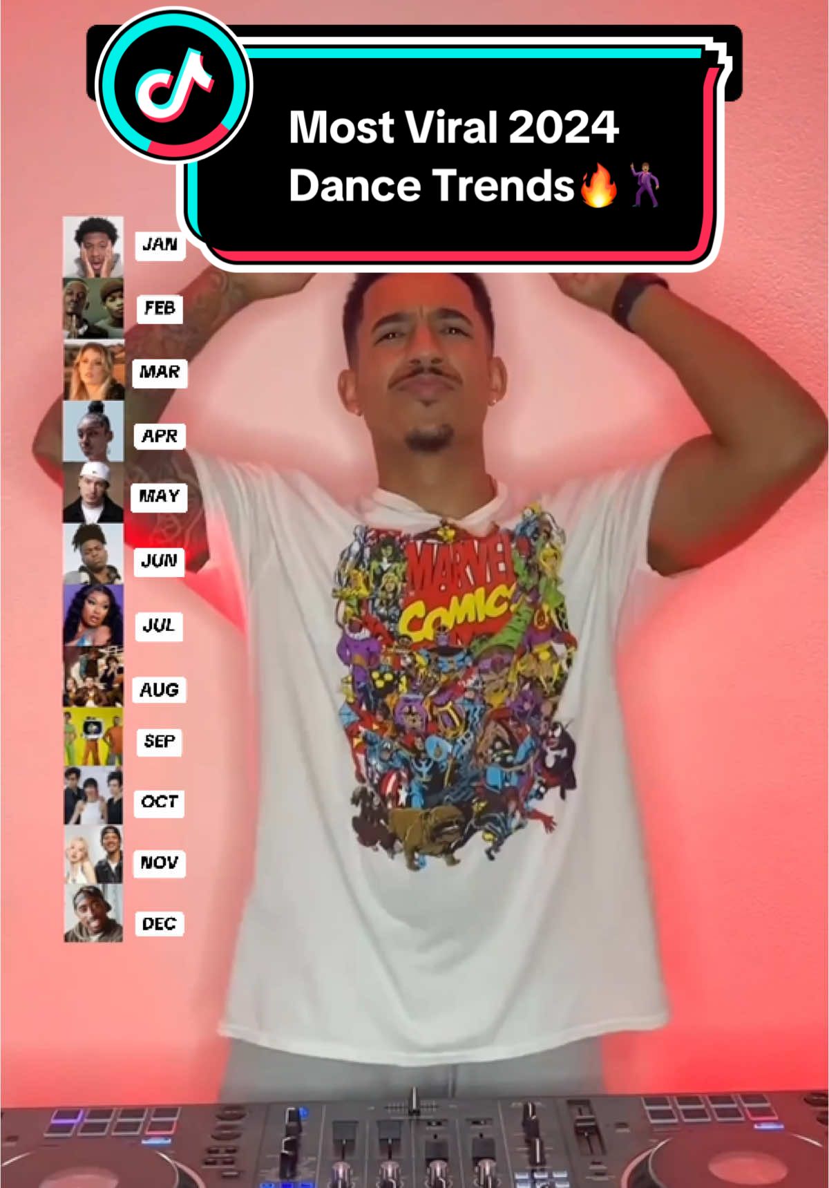 The MOST VIRAL Dance Trends of 2024!!🕺🏽🔥 These are some of the biggest dance trends of 2024🙌🏽 Which one was your favorite??🤔 COMMENT YOUR FAVORITE DANCE TREND(Even if I didn’t list it)🙏🏽 #tiktokdance #dance #dancetrend #dj #2024 #trending #music 