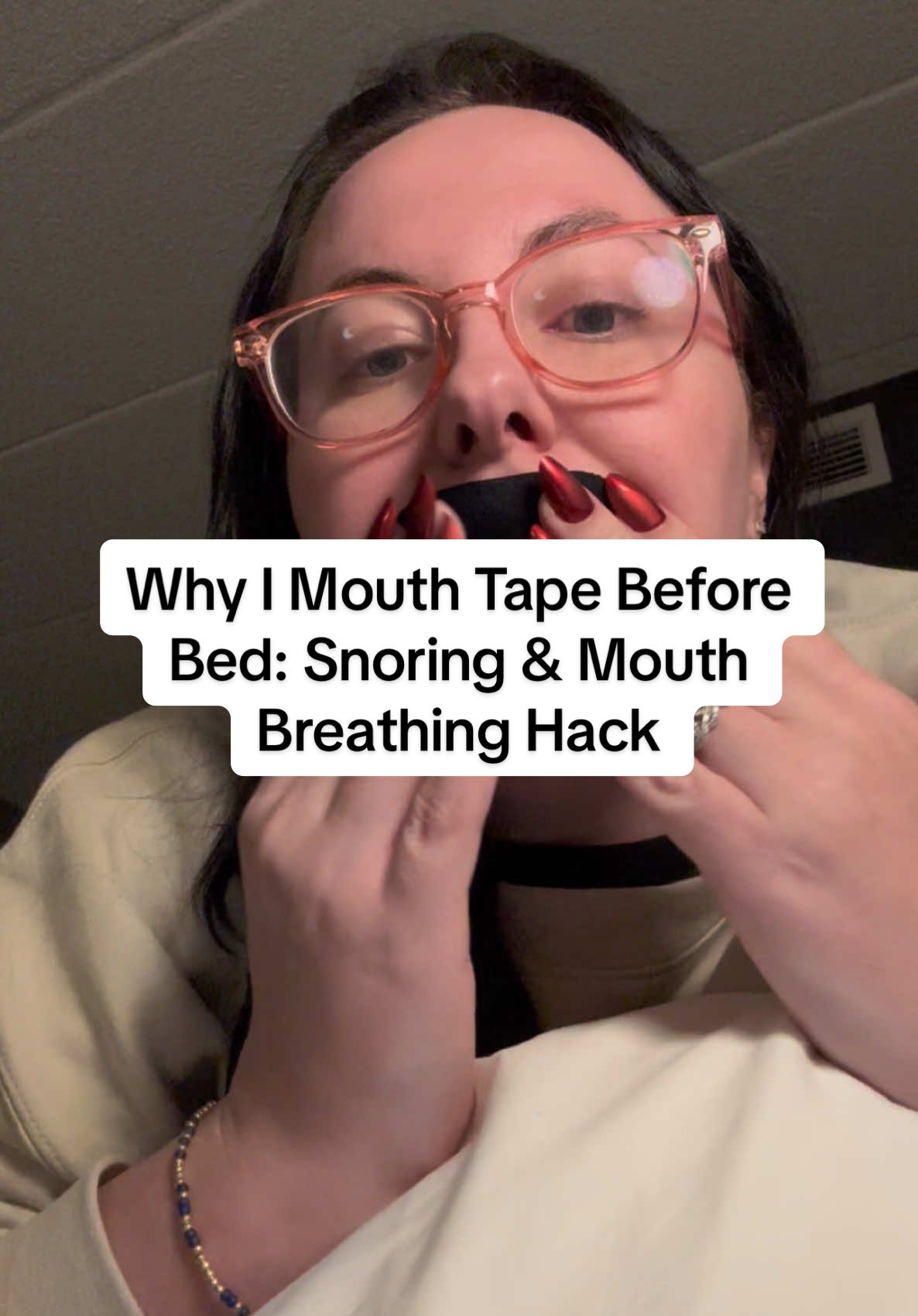 Struggling with snoring or mouth breathing at night? Mouth tape might be your game changer! 💤 I’m testing a new brand tonight… fingers crossed for a refreshed morning! #MouthTaping #SnoringSolution #SleepBetter