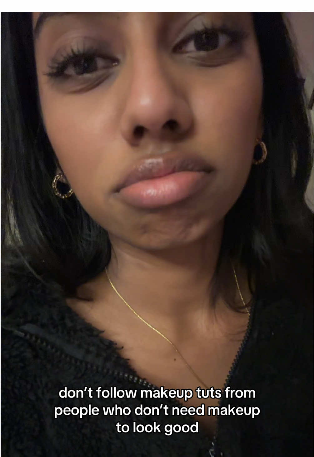 i was supposed to refilm this in better lighting but i didn’t feel like it   #makeup #makeuptutorial #facecard #clearskin #skincare #skincareroutine #beauty #beautytiktok #makeuphacks #browngirl #funny #tutorial #satire #joke 