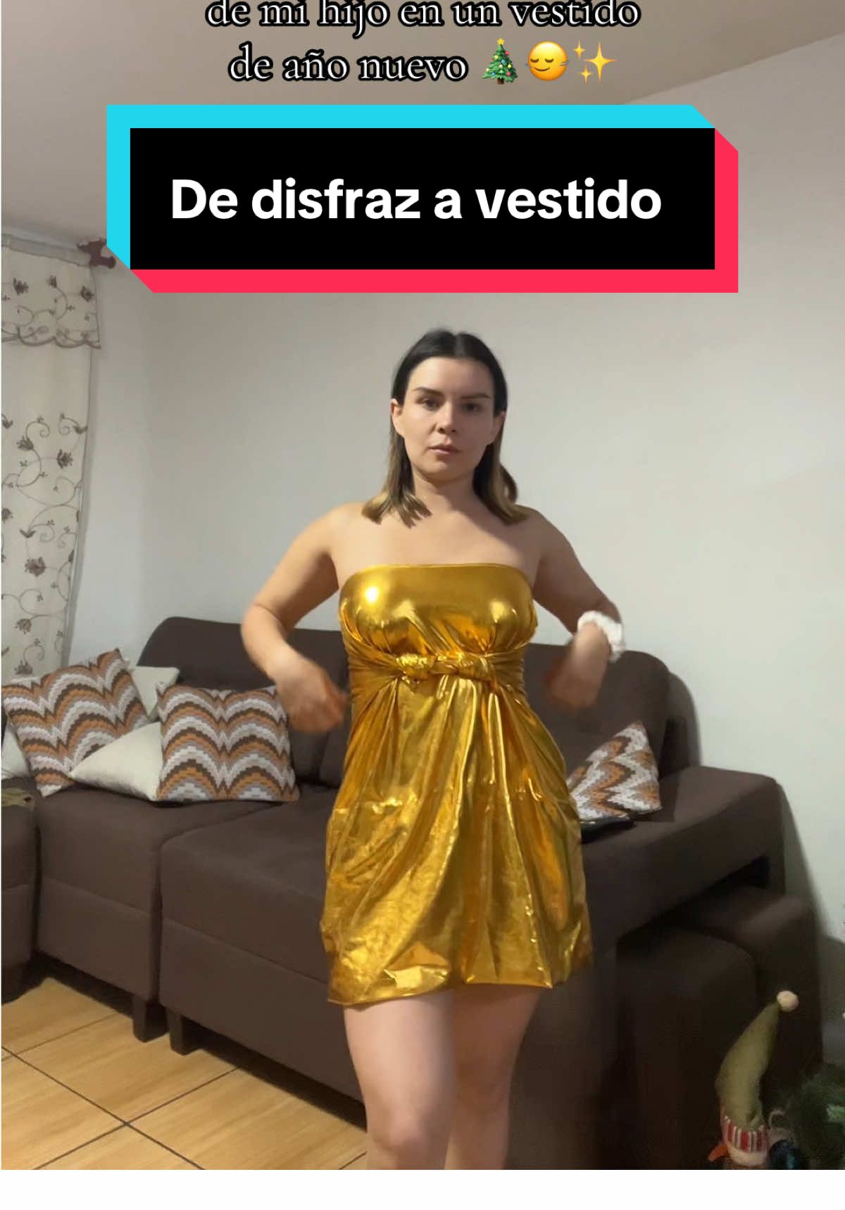 Tan mal no quedó 😅 #contenido #vestidos #disfraz #creativa 